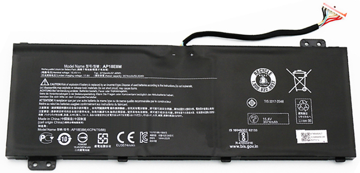 Compatible Notebook Akku acer  for Predator-Helios-300-PH315-53-Series 
