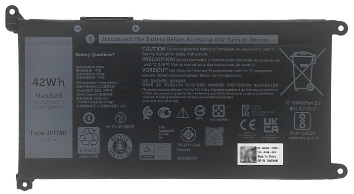 Compatible Notebook Akku Dell  for 7MT0R 