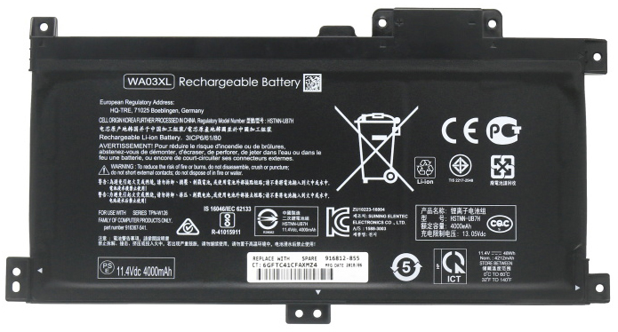 Compatible Notebook Akku HP  for Pavilion-x360-15-br020CA 