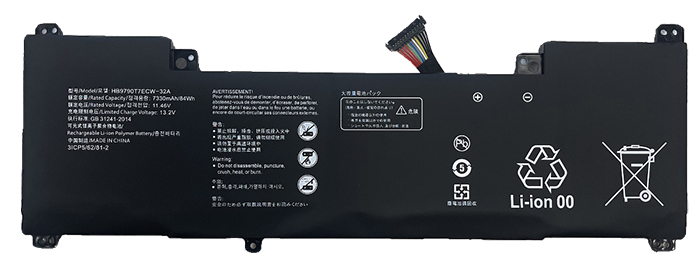 Compatible Notebook Akku HUAWEI  for HB9790T7ECW-32A 